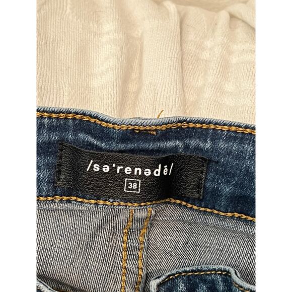 Se Renade Stonewash Flames Slim Fit Jeans Mens 38x29 - Picture 3 of 5